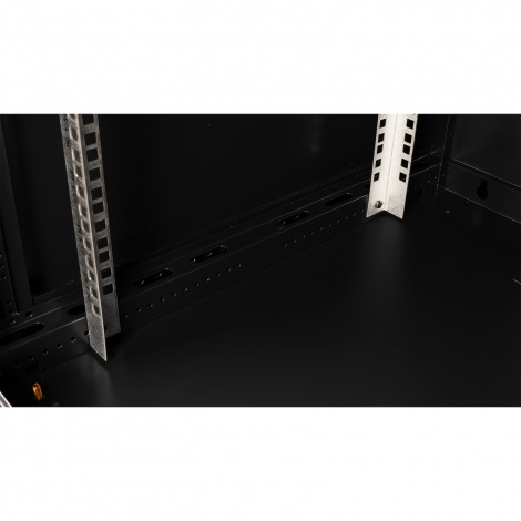 Шкаф 19" телекоммуникационный настенный, 12U 635x600х600 мм, дверь стекло,черный